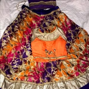 Lehenga-choli for weddings, navratri, or Diwali events.
